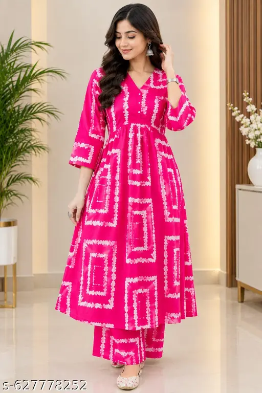 WOMEN KURTA PLAZO SET - p-adrgss
