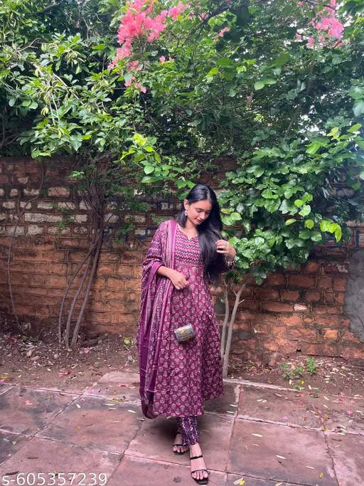 Aaradhya Fashion Women's Cotton Blend Jaipuri Printed Kurta & Pant With Dupatta(JOPLST218D10) - p-a0ewmv