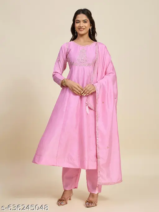 RANGELEGANCE Embroidered Work Kurta With Dupatta & Pent (3 pcs) - p-aisxte - Image 10