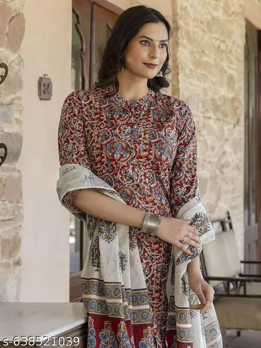 Women Prined Kurta Set With Dupatta - p-ak5pzj