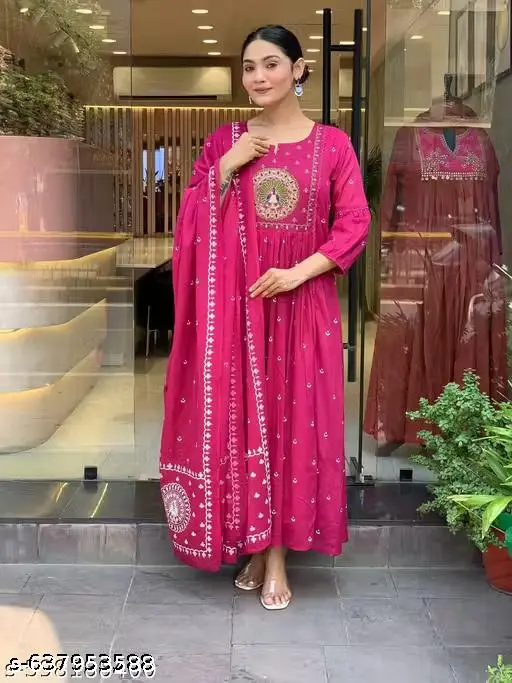 Latest designe kurta pant  dupatta set - p-ajtk4z - Image 6