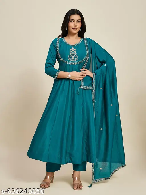 RANGELEGANCE Embroidered Work Kurta With Dupatta & Pent (3 pcs) - p-aisxte - Image 12