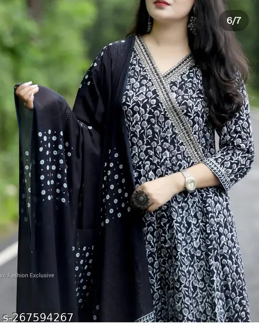 Anarkali gown with Bautiful sequence embroidery with gota detailing - p-4fbh23