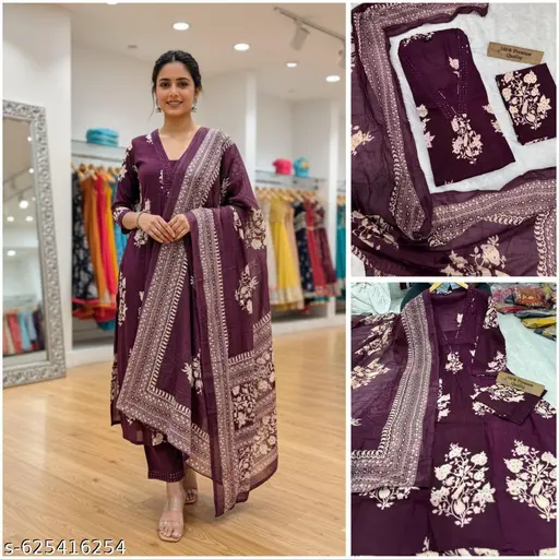 STLISH KURTA SET WITH DUPATTA - p-accu9t - Image 5