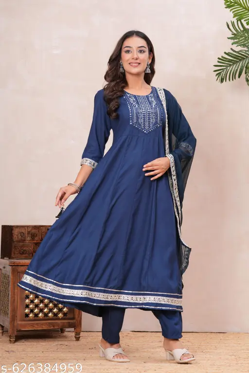 Women Stylish Printed Kurti &bottam wear with duptta - p-acxlq7