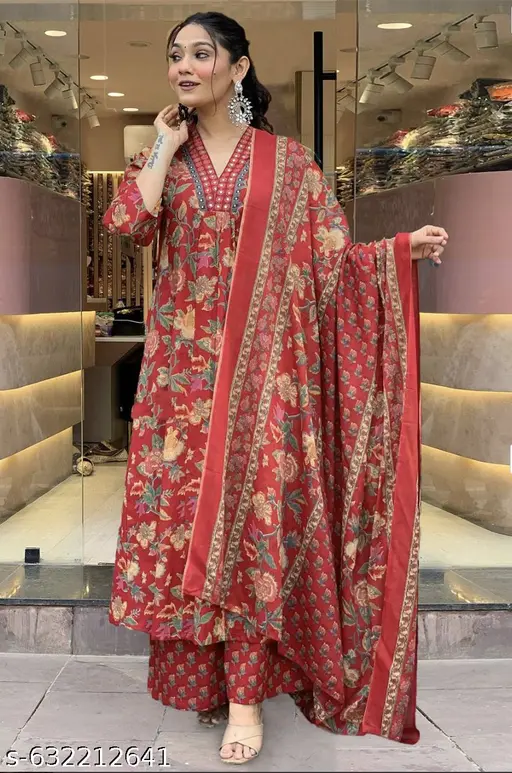 Anarkali Kurti Pallazo Dupatta Set - p-ageie9 - Image 5