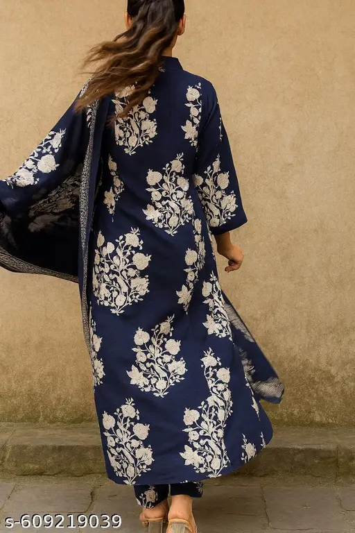 Stylish Floral Print Anarkali Kurta with Dupatta Set for Women - p-a2pof3 - Image 4