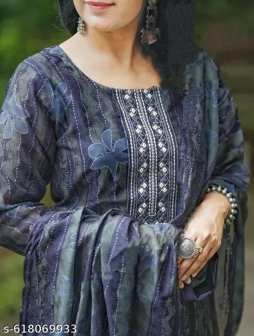 Vainifer Stylish Printed Rayon Kurta Pant Dupatta Set for Women | Trending Ethnic Wear 2025 | Festival & Daily Wear Combo | New Designer Suit - p-a7zdt9 - Image 2