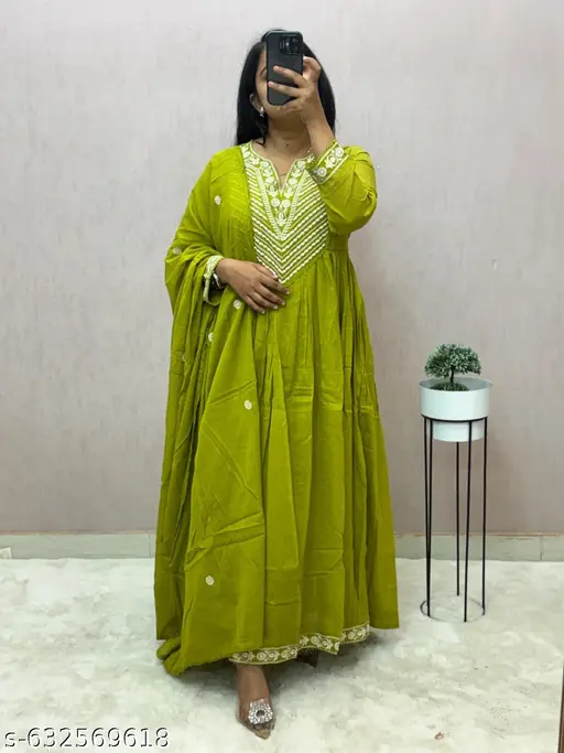 Plus Size Kurti Pant Dupatta Set S-7XL | Premium Rayon Fabric | Casual & Party Wear - p-agm5ua - Image 5