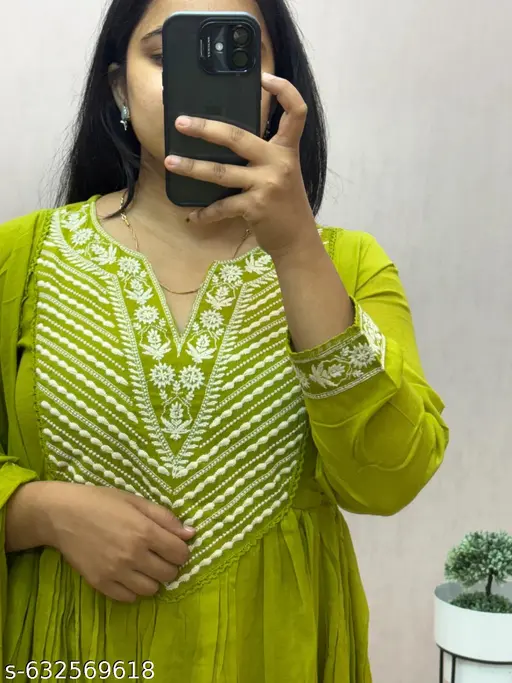 Plus Size Kurti Pant Dupatta Set S-7XL | Premium Rayon Fabric | Casual & Party Wear - p-agm5ua - Image 4