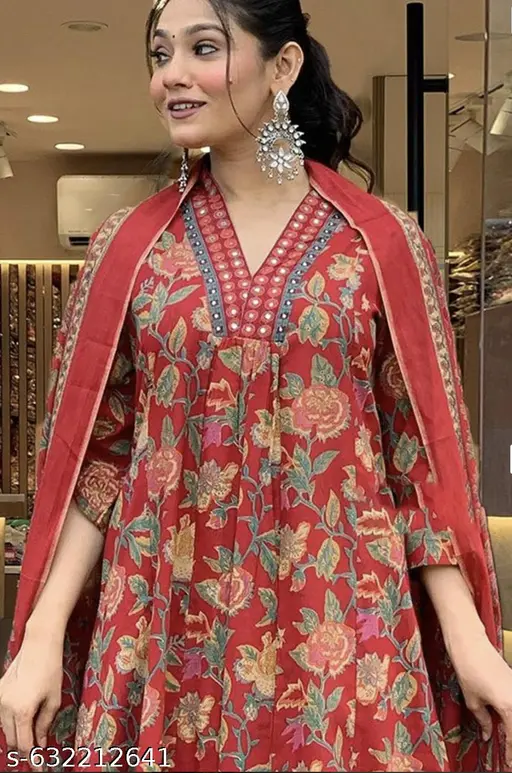 Anarkali Kurti Pallazo Dupatta Set - p-ageie9 - Image 4